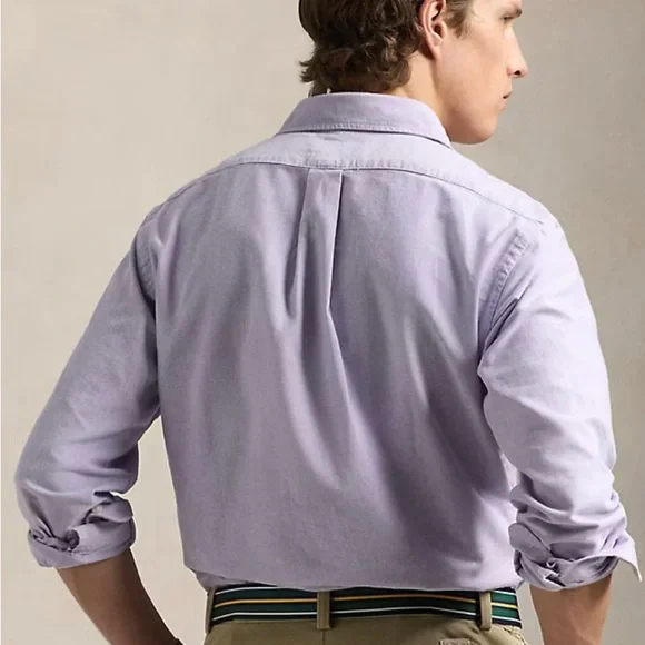 Polo by Ralph Lauren Men's Lavender Button Down Shirt - Picture 2 of 4